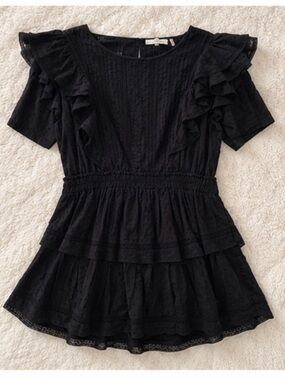 LoveShackFancy Black Natasha Dress